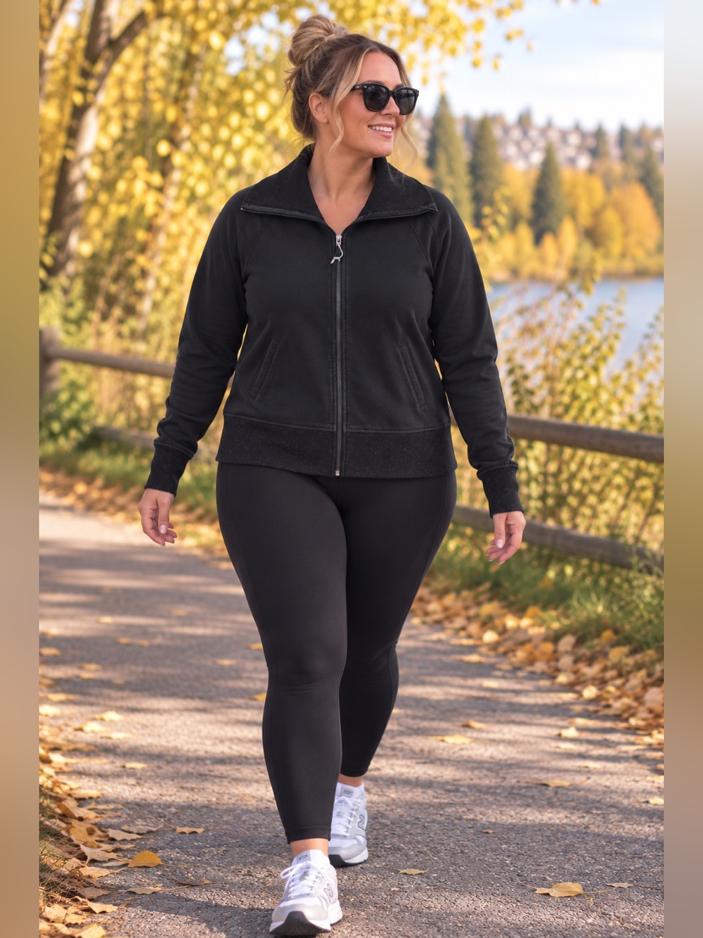 Black Lululemon Full Zip Long Sleeve Jacket